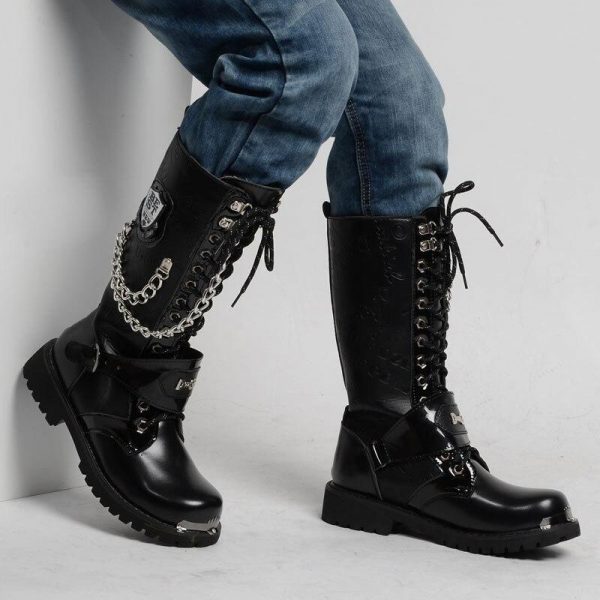 Bottes Montantes Steampunk Homme