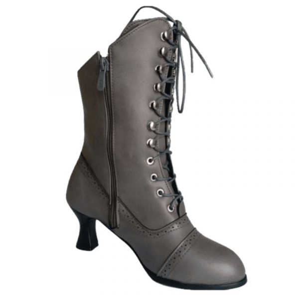 Bottines Grises Lacets Femme