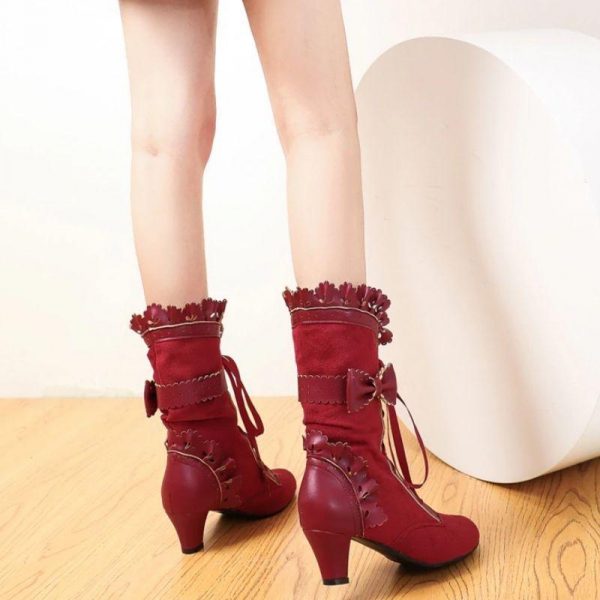 Bottines Steampunk Rouge