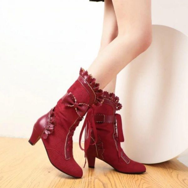 Bottines Steampunk Rouge