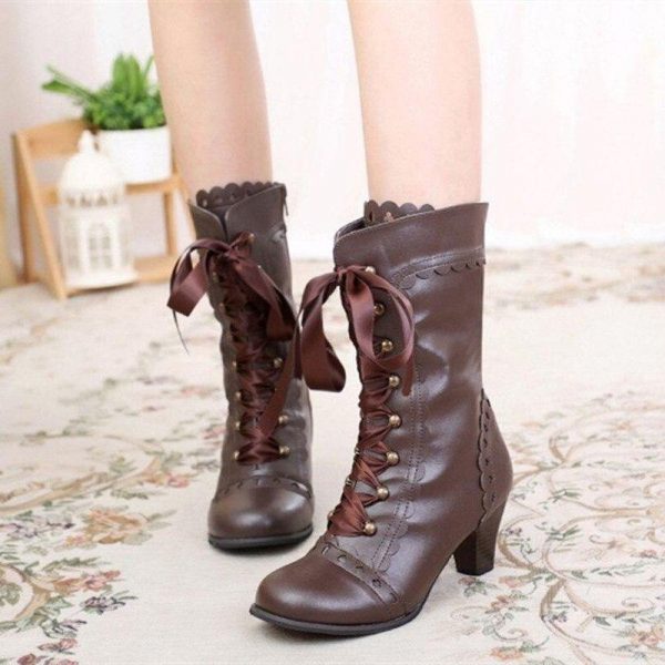 Bottines Victoriennes Lacets Steampunk