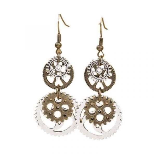 Boucles d'Oreilles Engrenages Steampunk