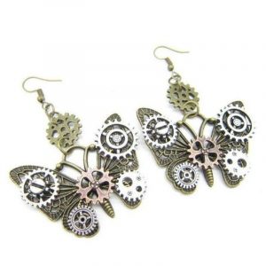 Boucles d'Oreilles Papillon Steampunk