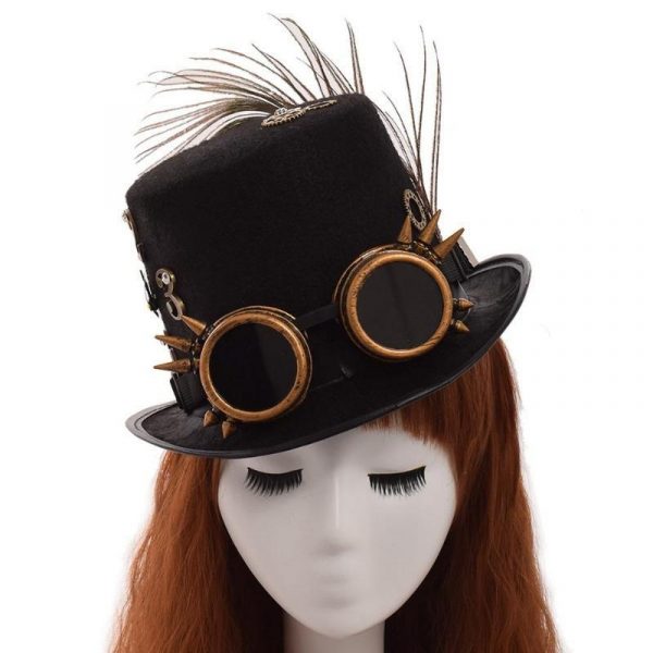 Chapeau Steampunk Avec Plume