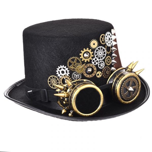 Chapeau Steampunk Haut de Forme Bas