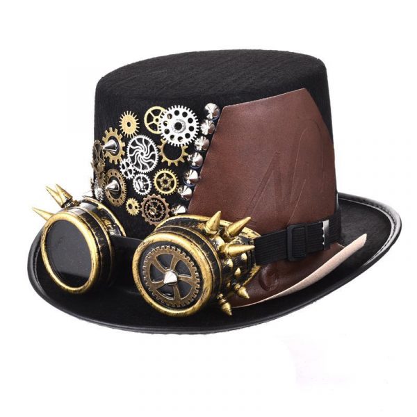 Chapeau Steampunk Haut de Forme Bas