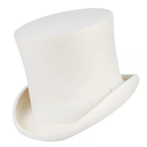 Chapeau Haut de Forme Blanc