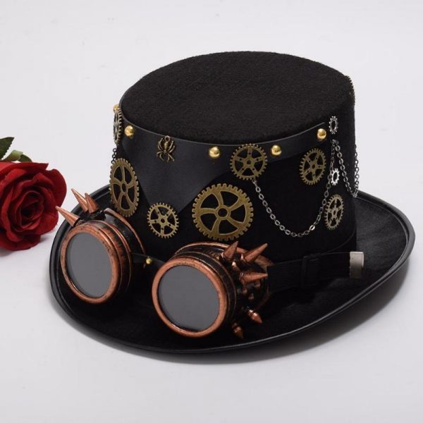 Chapeau Haut de Forme Steampunk Cabaret