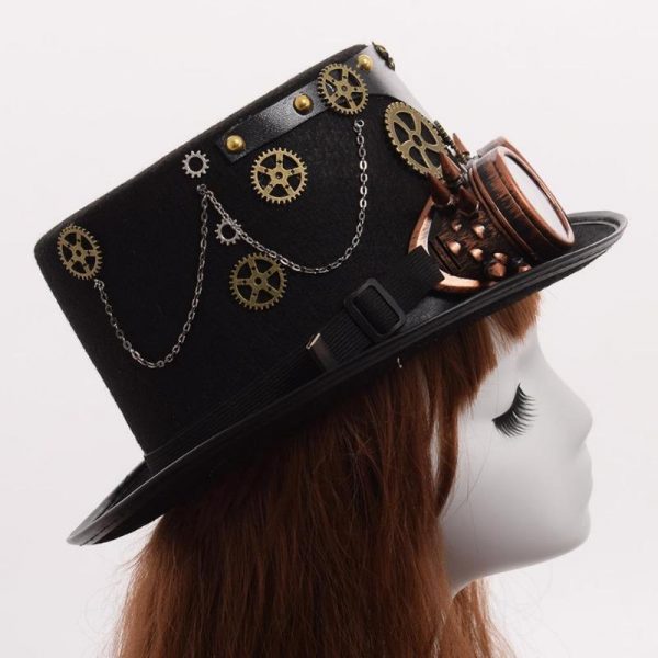 Chapeau Haut de Forme Steampunk Cabaret