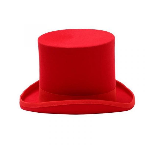 Chapeau Haut de Forme Rouge