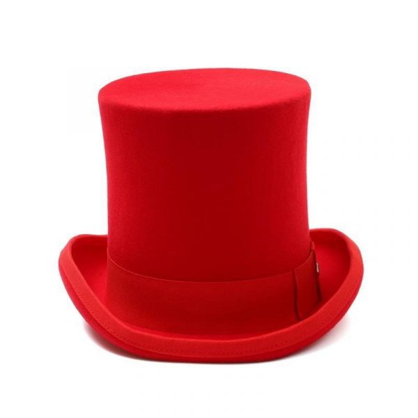 Chapeau Haut de Forme Rouge