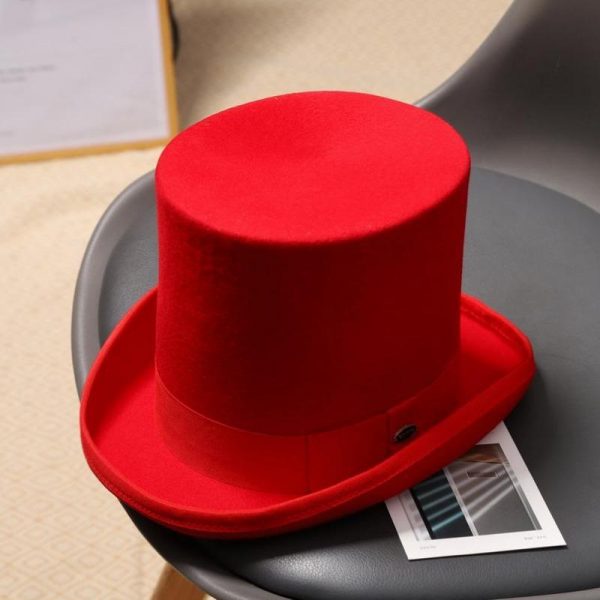 Chapeau Haut de Forme Rouge