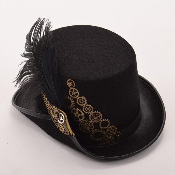 Chapeau Plume Steampunk Victorien