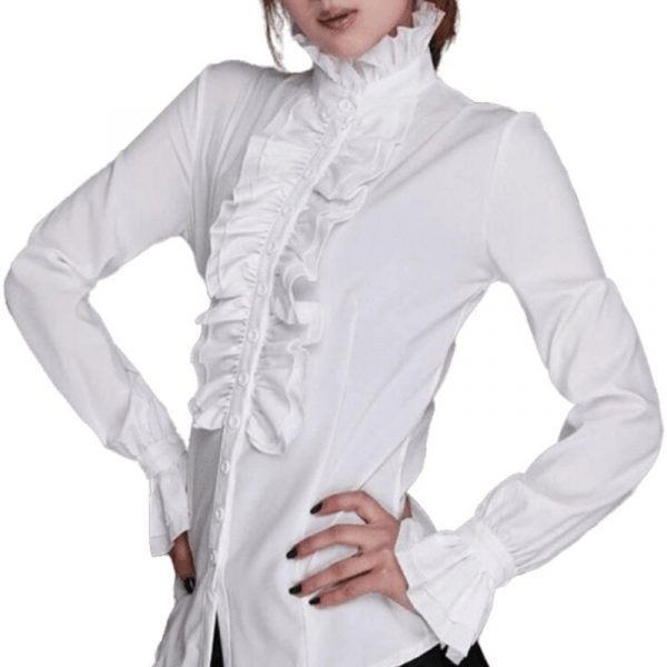 Chemise Blanche Steampunk Femme