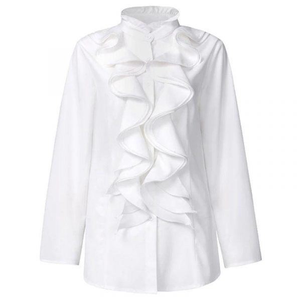 Blouse Victorienne Col Volanté Femme