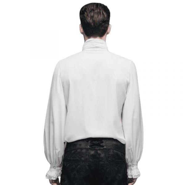 Chemise Blanche à Jabot Homme