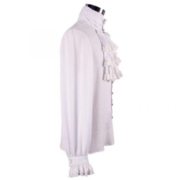 Chemise Blanche à Jabot Homme