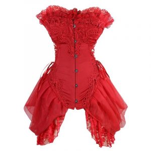 Corset Retro Rouge Femme