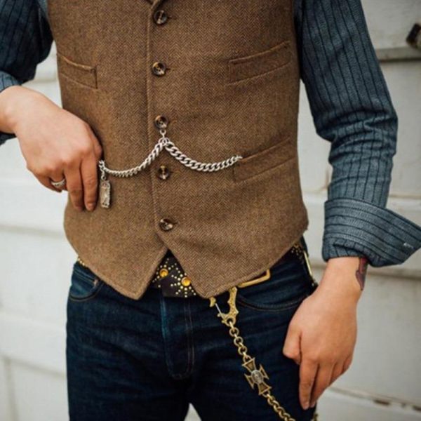 Gilet Sans Manche Vintage Homme