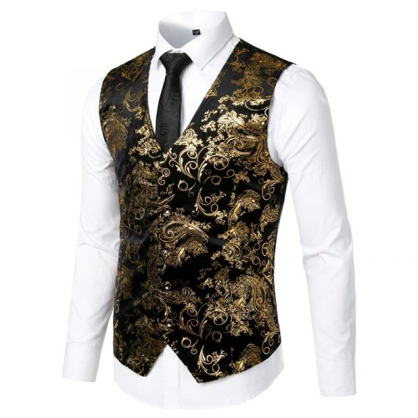 Gilet Costume Homme Imprimé