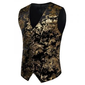 Gilet Costume Homme Imprimé