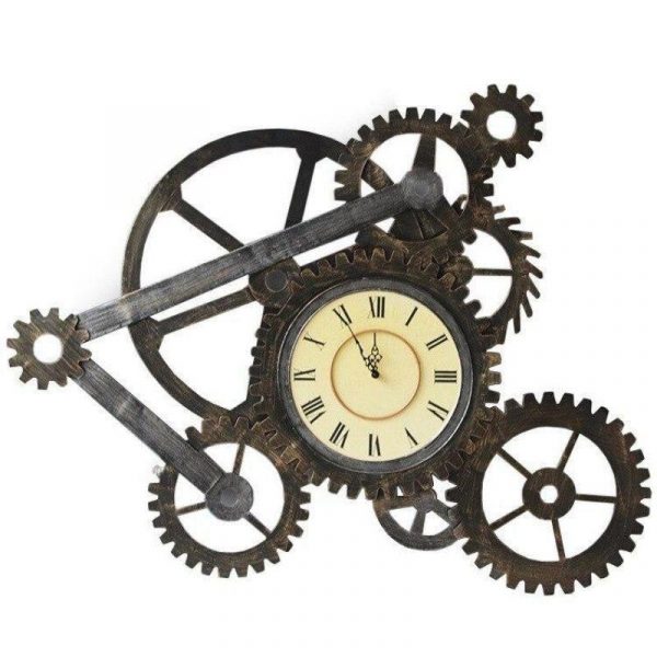 Grande Horloge Murale Steampunk