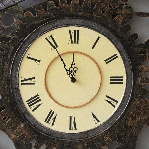 Grande Horloge Murale Steampunk