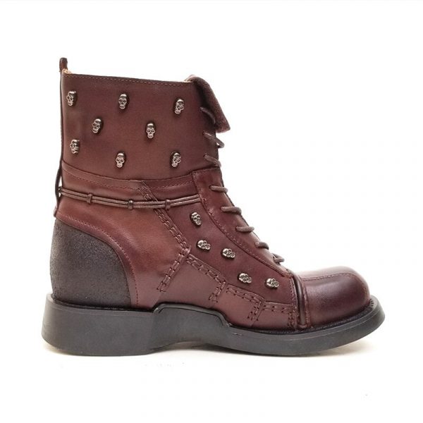 Bottines Moto Homme Marron