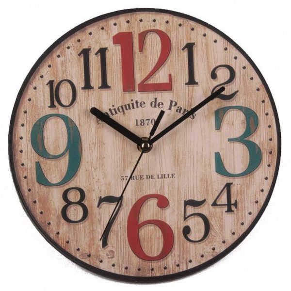 Horloge Murale Vintage en Bois