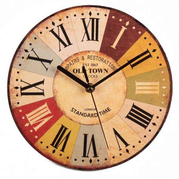 Horloge Murale Vintage en Bois