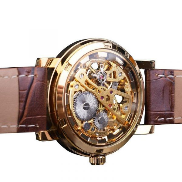 Montre Homme Squelette Bracelet Cuir