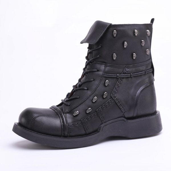 Bottines Moto Homme Cuir