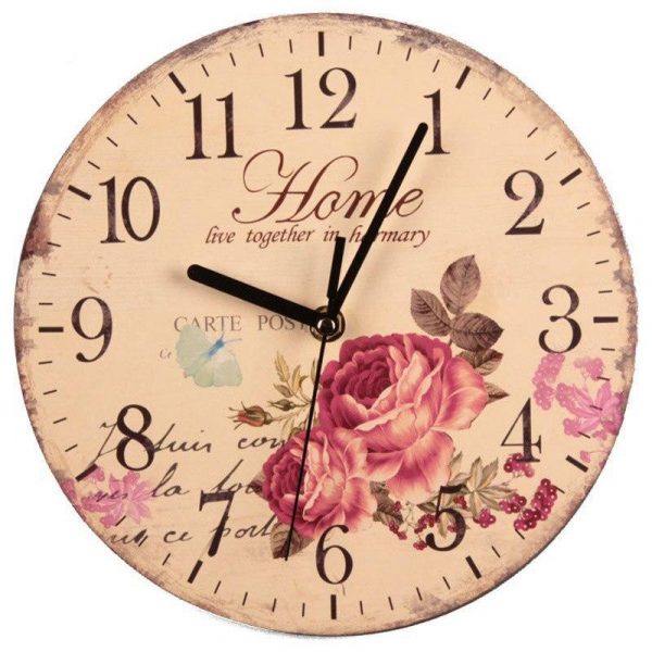 Horloge Murale Vintage en Bois