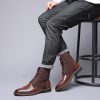 Bottines Homme Cuir Marron Lacets – Image 2