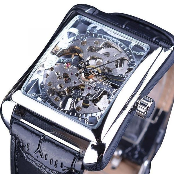 Montre Squelette Rectangulaire Homme