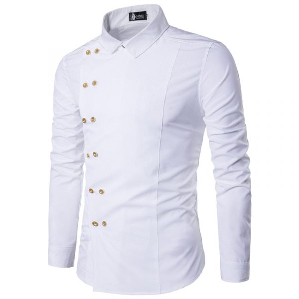 Chemise Homme Boutonnage Asymétrique