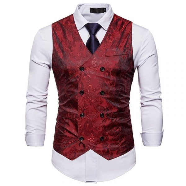 Gilet Costume Homme Rouge