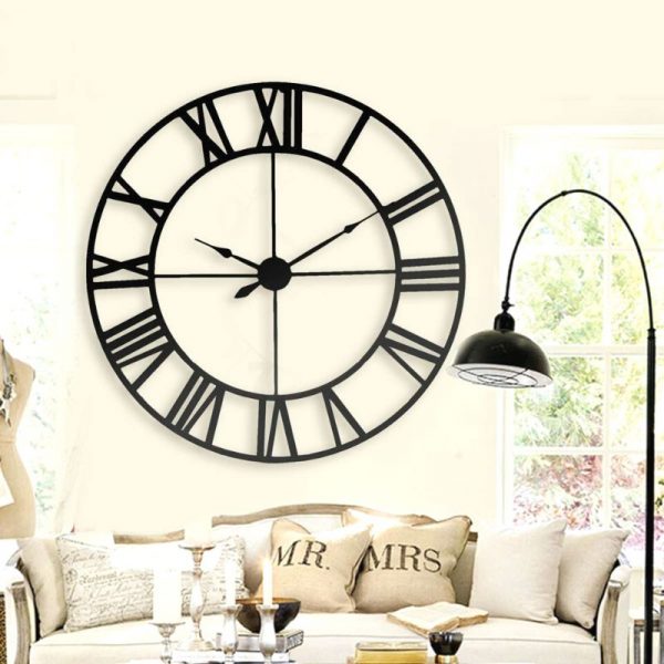 Horloge Murale Vintage Noire