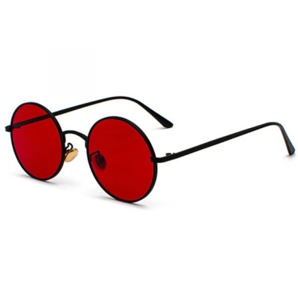 Lunettes de Soleil Vintages Rouges Rondes