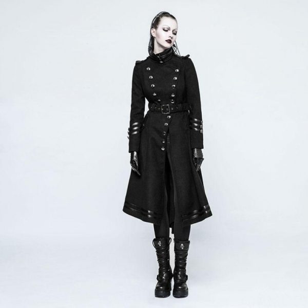 Manteau Long Noir Gothique Femme