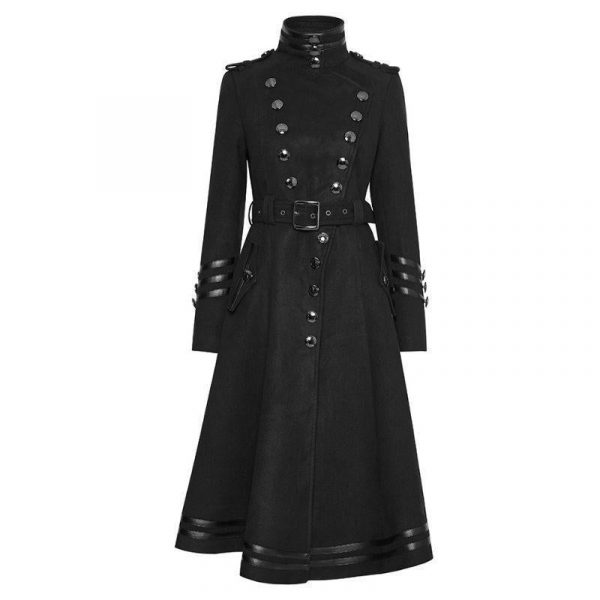 Manteau Long Noir Gothique Femme