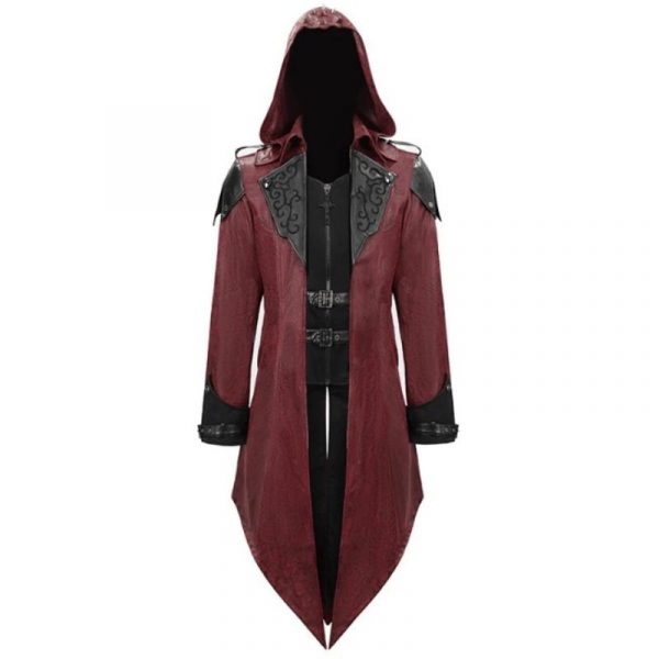 Manteau Gothique Homme Rouge