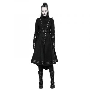 Manteau Long Noir Gothique Femme