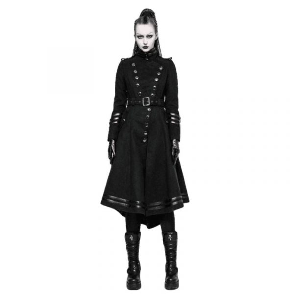 Manteau Long Noir Gothique Femme