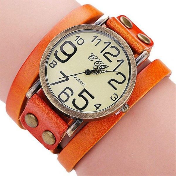 Montre Bracelet 3 Tours Steampunk Femme