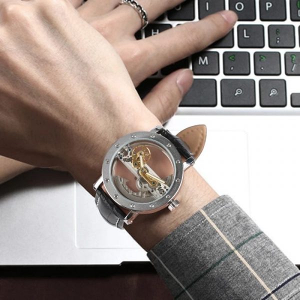 Montre Homme Squelette Transparent