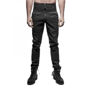 Pantalon Taille Haute Homme Vintage