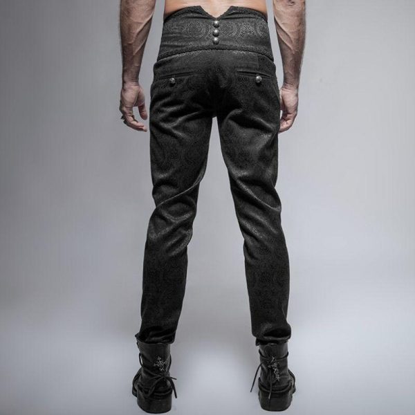 Pantalon Taille Haute Homme Vintage