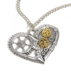 Pendentif Steampunk Coeur