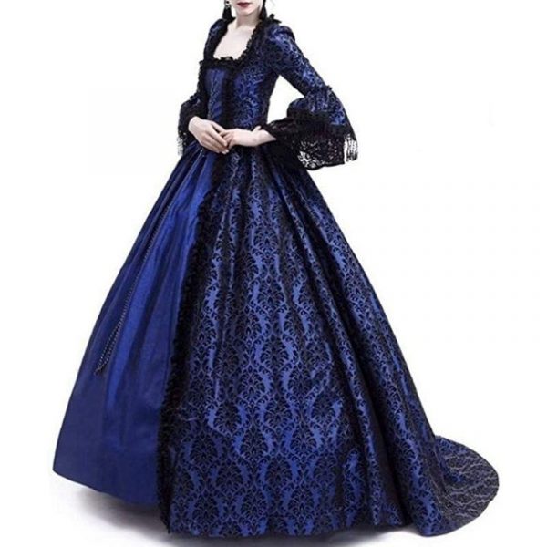 Robe Époque Victorienne Bleue